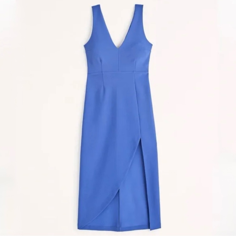 Abercrombie Plunge V-Neck Midi Dress